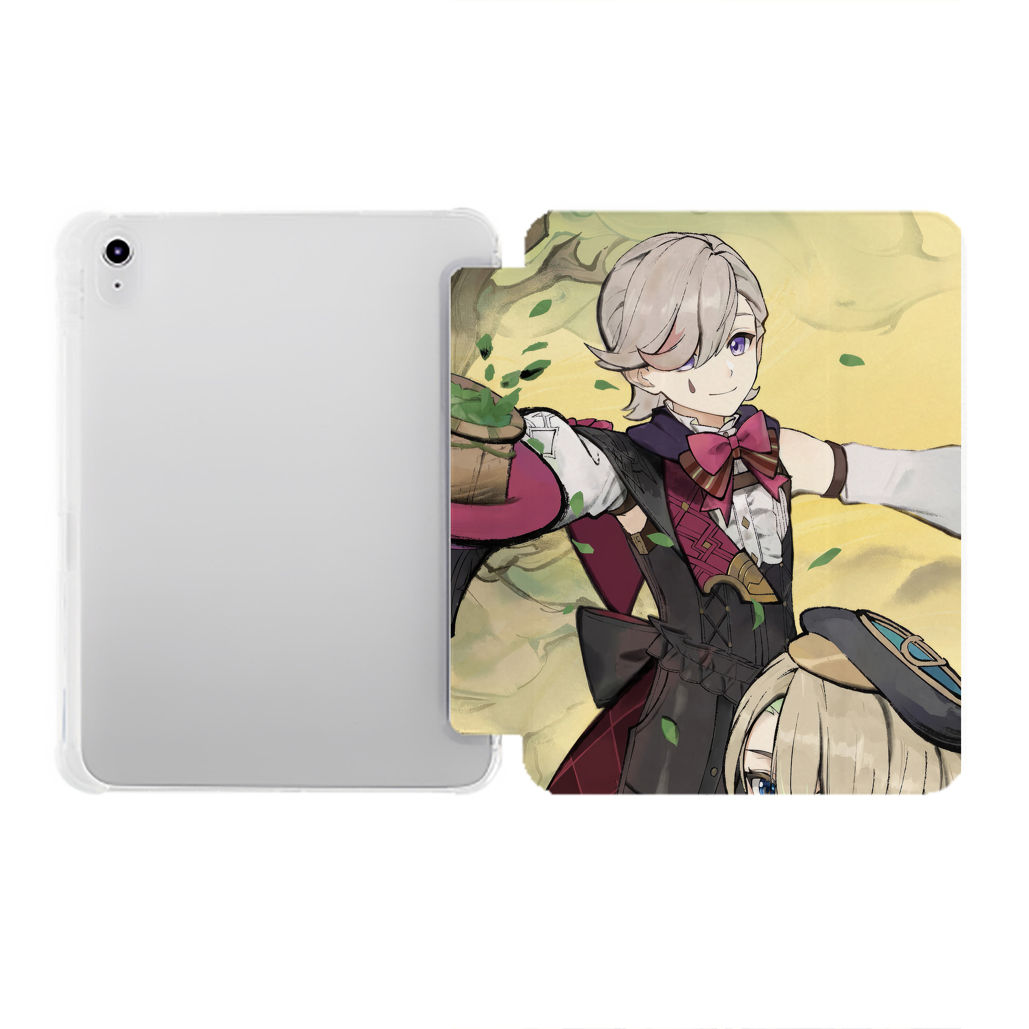 げんし神 genshin IPad ケース ペン収納付き 三つ折りスタンド PUレザー×シリコン 対応機種9.5/10.5/10.9インチ